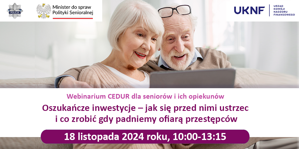 Grafika Urzad KNF webinarium CEDUR dla seniorow i ich opiekunow 18 listopada 2024 roku 90945