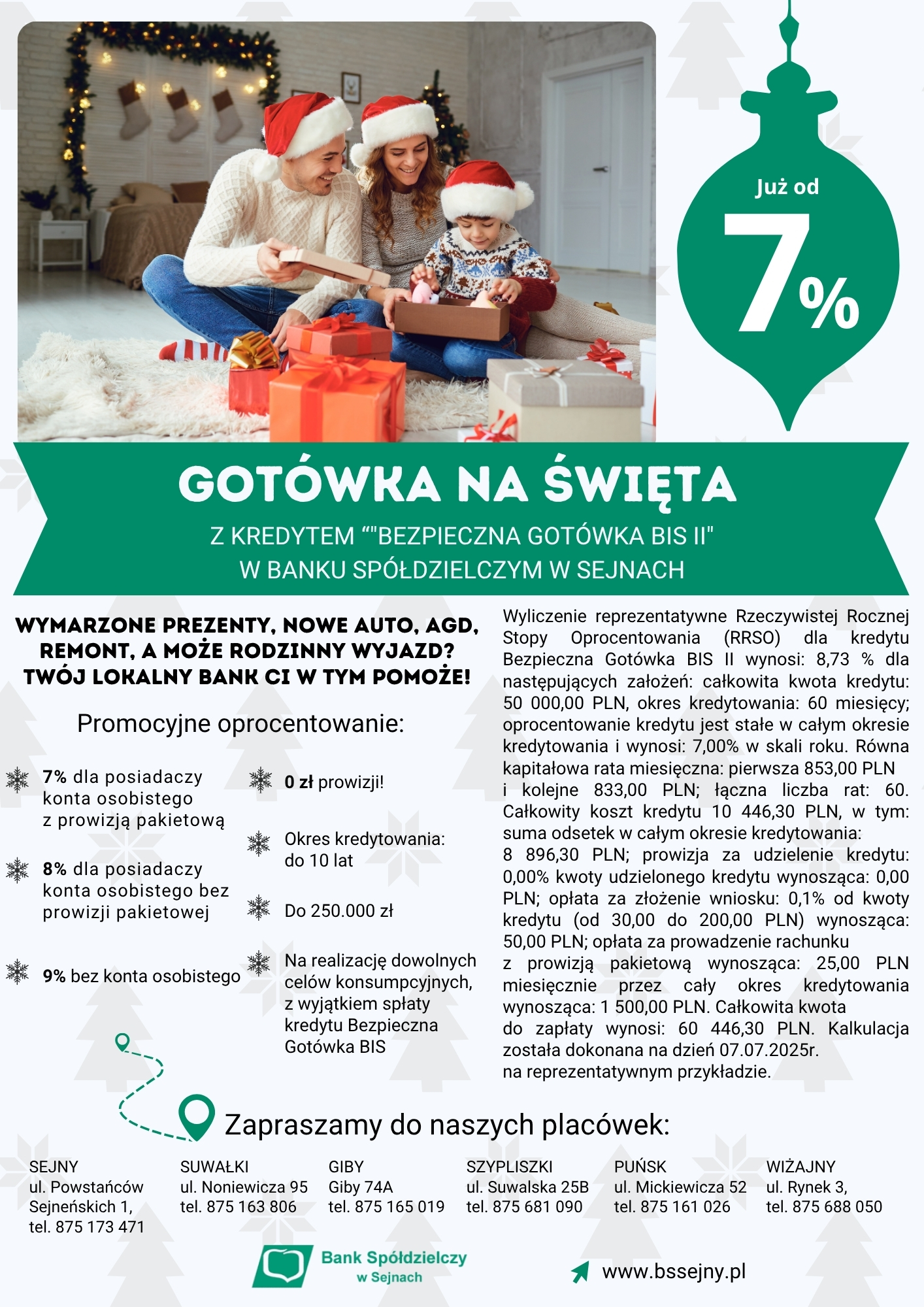 Grafika promująca kredyt świąteczny